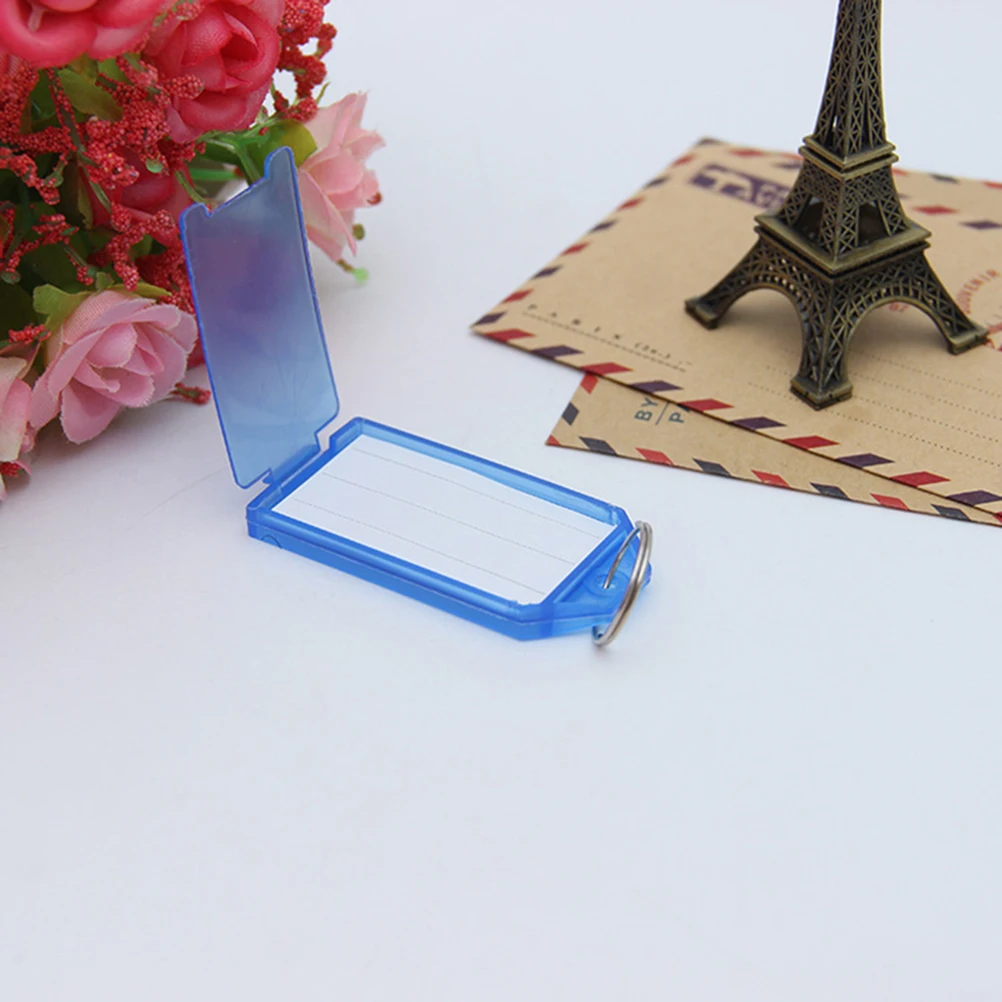 24 قطعة متنوعة الألوان مفتاح Fobs البلاستيك مفتاح معرف العلامات تسميات الأمتعة مع حلقات للمفاتيح الذاكرة العصي فندق المالك استخدام