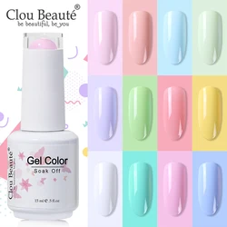 Clou beaute-半永久的なマニキュア,15ml,ベースコートまたはトップコート,126色