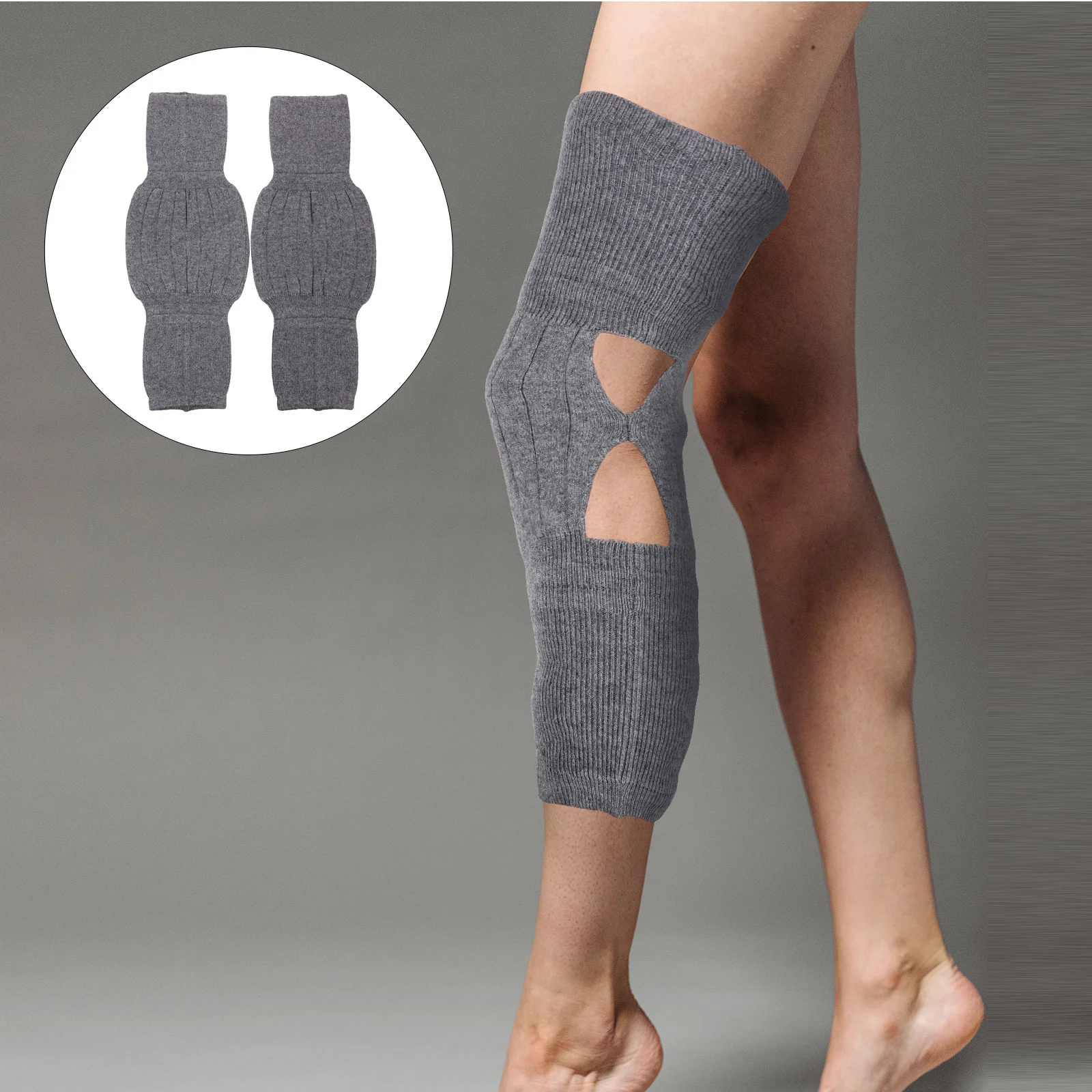 2 Pcs Cashmere Knee Pads Cover Improves Blood Circulation Elderly People Is Made of High-quality Material Protection