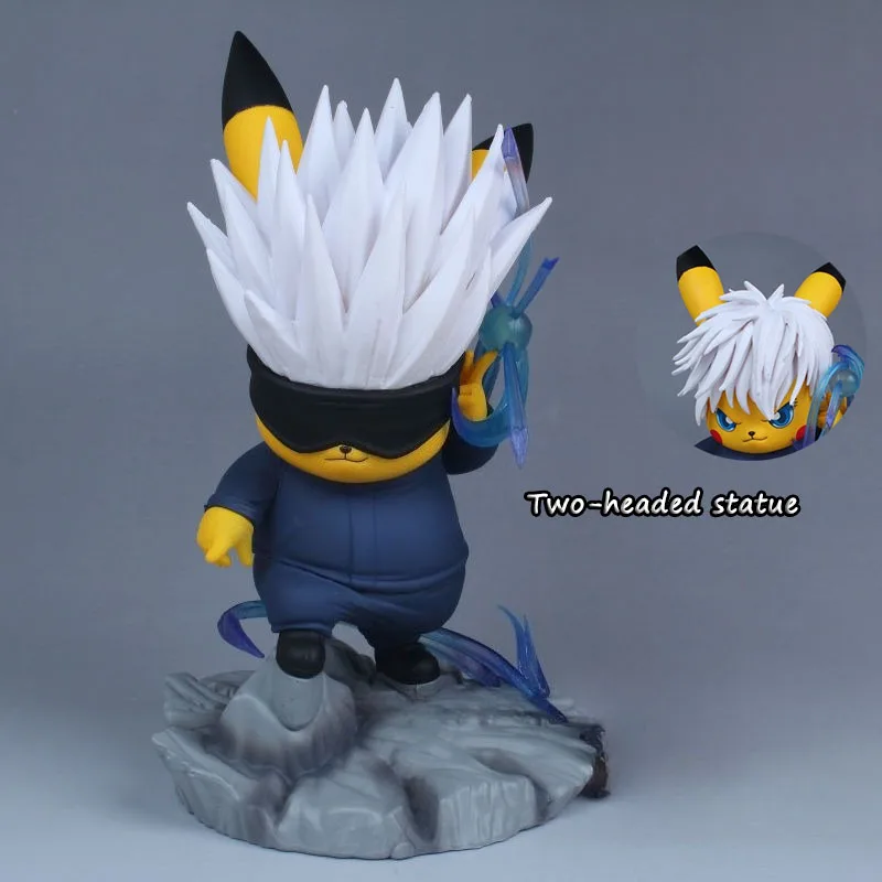 

Pikachu anime Pikachu Cross-dressing Gojo Satoru Statue model.PVC material.Desktop decoration Collection handmade model