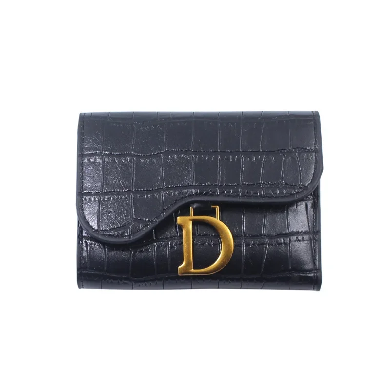 Dompet Kecil Fashion Merek Mewah Kulit Pengait Dompet Wanita Wanita Tas Kartu Koin untuk Wanita Dompet Klip Uang Dompet Pemegang Kartu