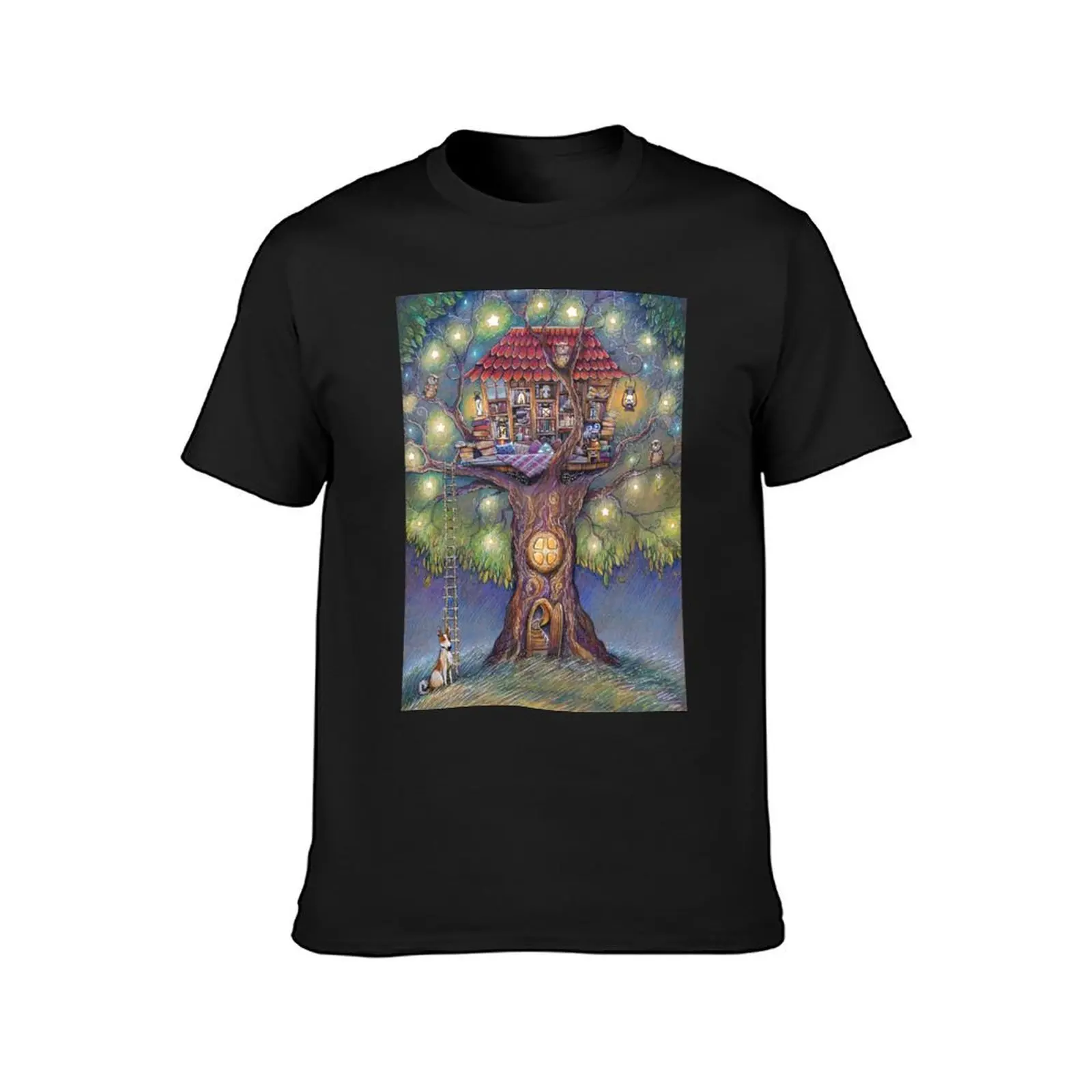 Tree House T-Shirt hippie clothes oversizeds summer tops mens graphic t-shirts funny