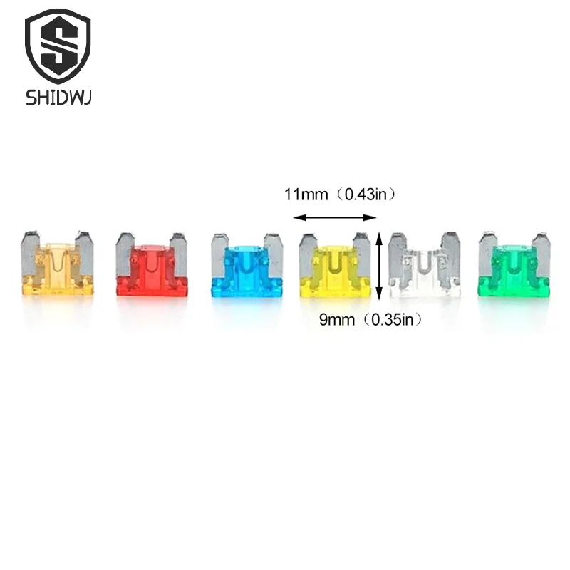 24Pcs/Lot Car Fuses 5A 10A 15A 20A Low Profile Kit Micro Mini Blade Fuses For Truck Motorcycle Mixed Sizes Auto Accessories