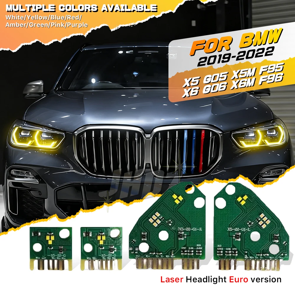 

Модуль светодиодных плат Yellow Angel Eyes DRL для BMW X5 G05 X5M F95 X6 G06 X6M F96 Лазерная фара дневного света 63119477986