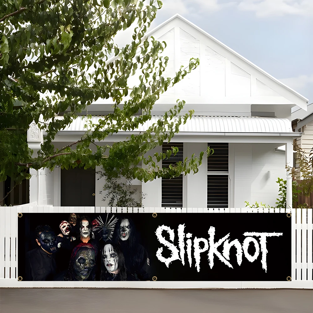 60x240cm Slipknots Heavy Metal Band Flag Poster Tapestry Polyester Digital Printing Banner For Garage Indoor Outdoor Decoration