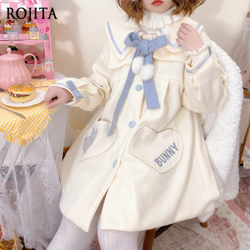 

Новое пальто в стиле Лолита 2026: милое, нежное, с воротником-стойкой, шерстяное, бежевое, однобортное. Пальто и куртки в стиле Лолита для женщин.