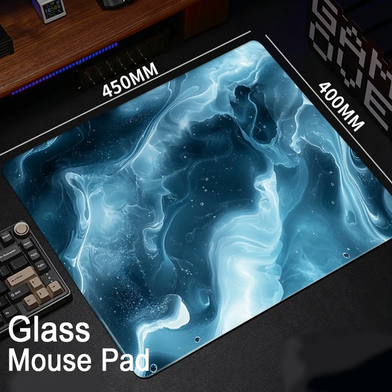 

Модный игровой коврик для мыши Creative Wave Cool Glass — персонализированная фотоэлектрическая поверхность с жесткой закаленной поверхностью XXL для FPS eSports Gaming