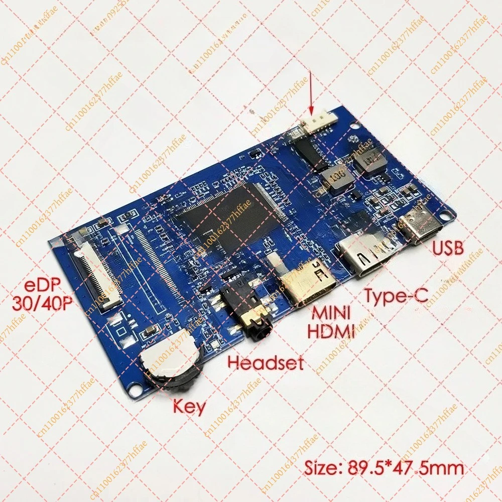 Universal LCD Driver Board Mini Type-C 30/40Pin EDP IPS Screen Multi-Resolution Controller Module