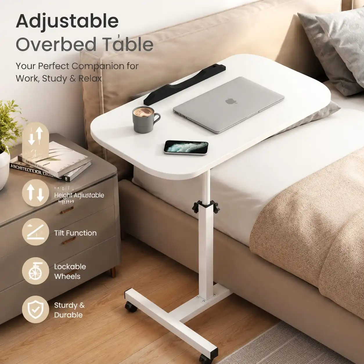 Compact Folding Gaming Desk – Adjustable Height, Sturdy Steel Frame, Cable Management, Ideal for Small Spaces