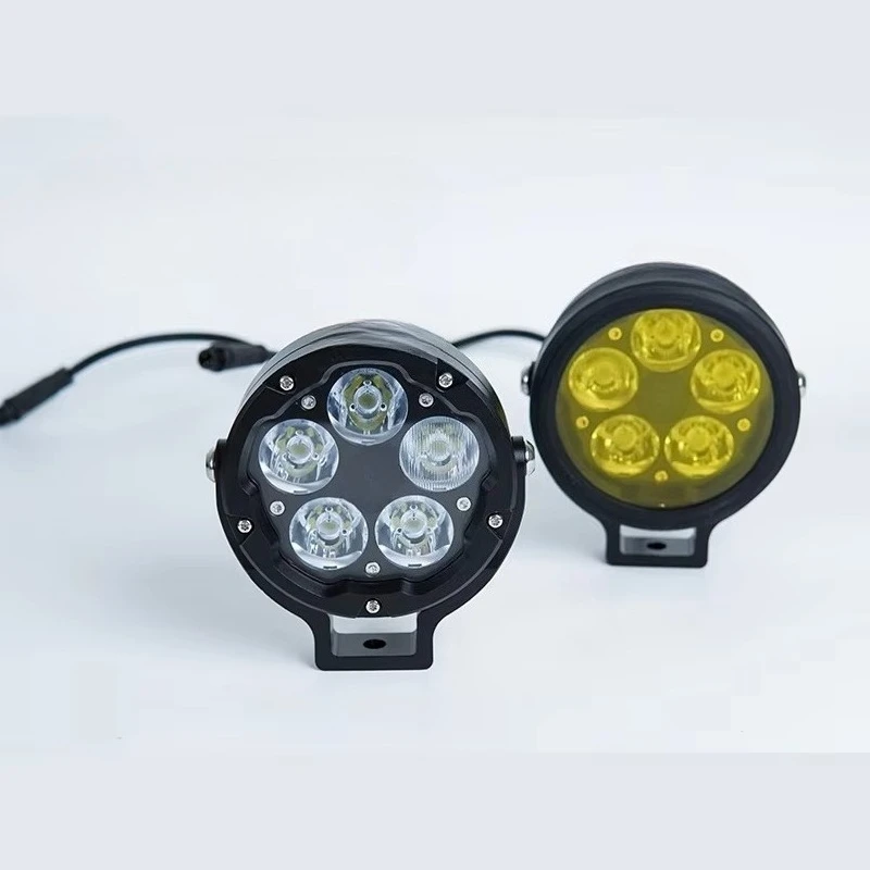 High quality numerical control Aluminum Highlight Motorcycle Light Emitting Diode Spotlight Waterproof Auxiliary Light