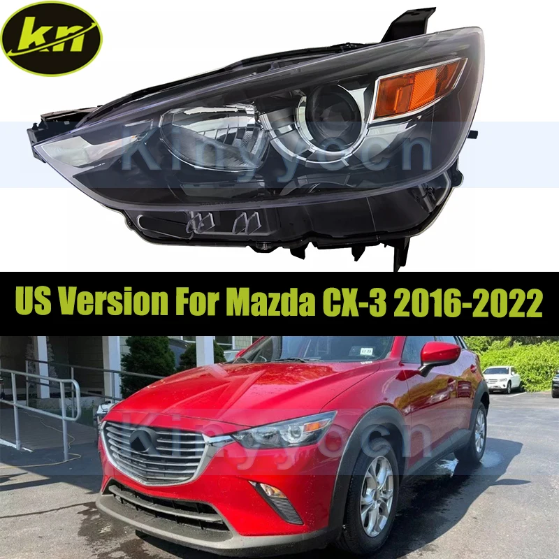 US Version Front Bumper Halogen Headlight Headlamp For Mazda CX3/CX-3 2016-2022 Head Light Head Lamp Halogen