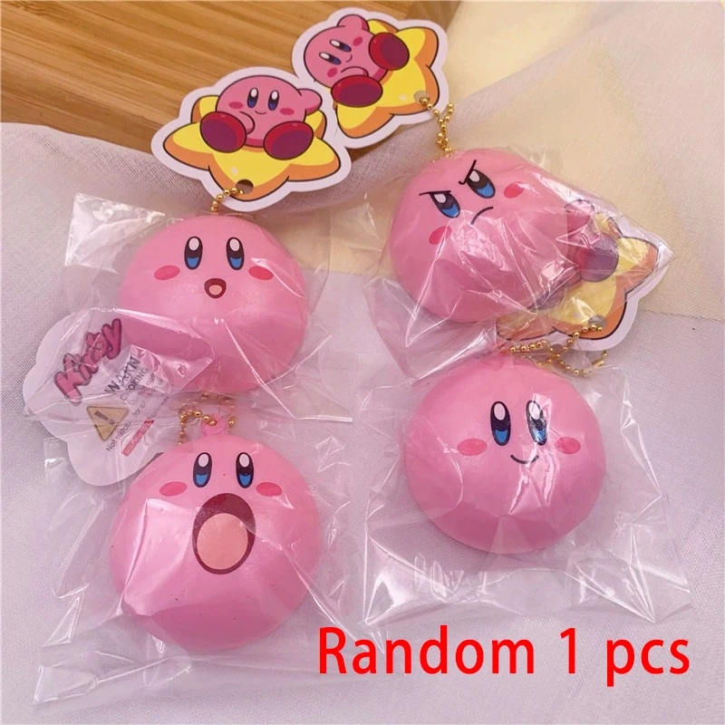 Game Kirby Star Dekompressionsspielzeug, weiche Simulationsbrot-Form, langsam rückfedernd, Squishy, süßer Anhänger, schönes Geschenk für die Freundin
