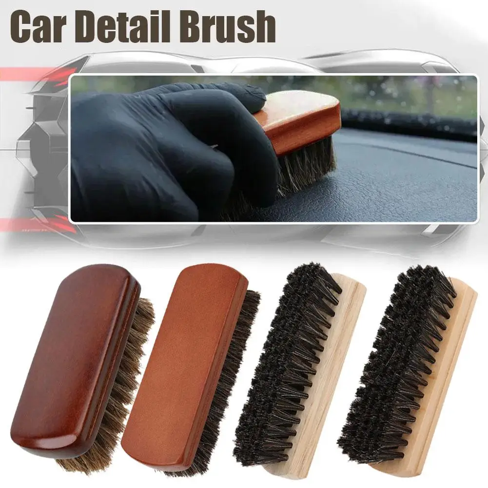 

Horse Hair Brush Leather Seat Detail Cleaning Brush Damage Not Polishing Leather Does Furniture Car Brush Tool Interior Clo S9I0