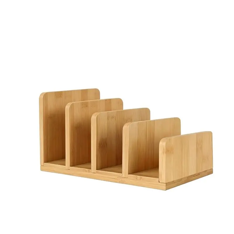 

Cook Book Organizer Stand, 4-Slots Vertical Book Rack For Kitchen Countertop- Binder Organizer& Book Holder Included