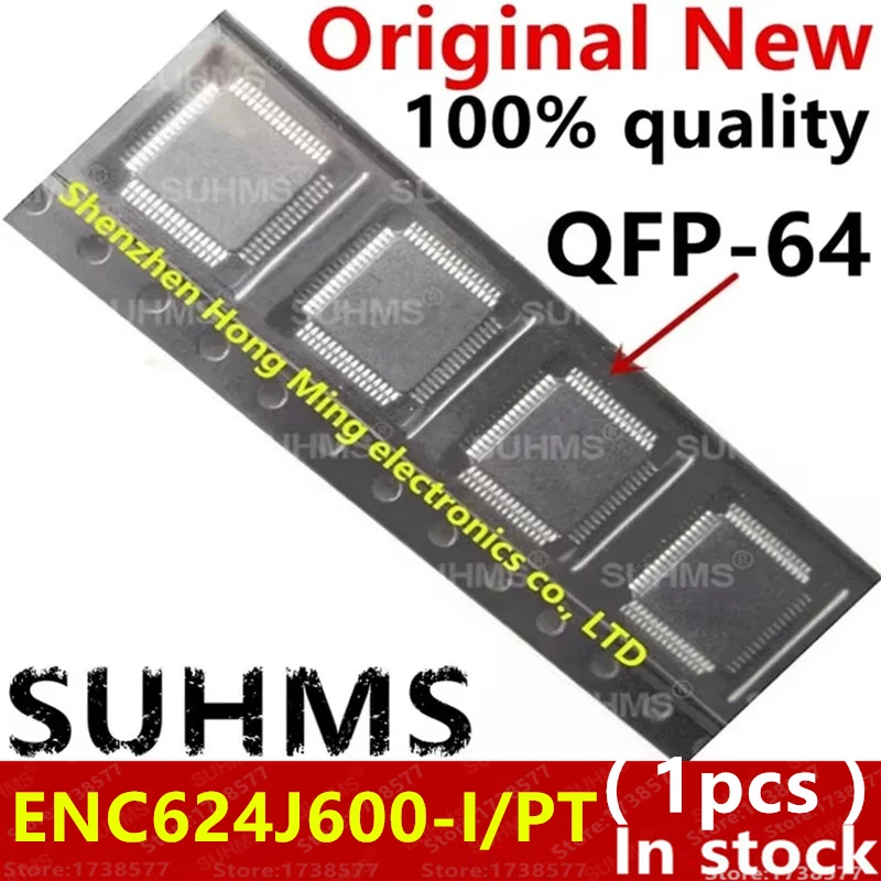(1piece)100% New ENC624J600-I/PT ENC624J600-IPT ENC624J600-I ENC624J600 ENC624J QFP-64 Chipset