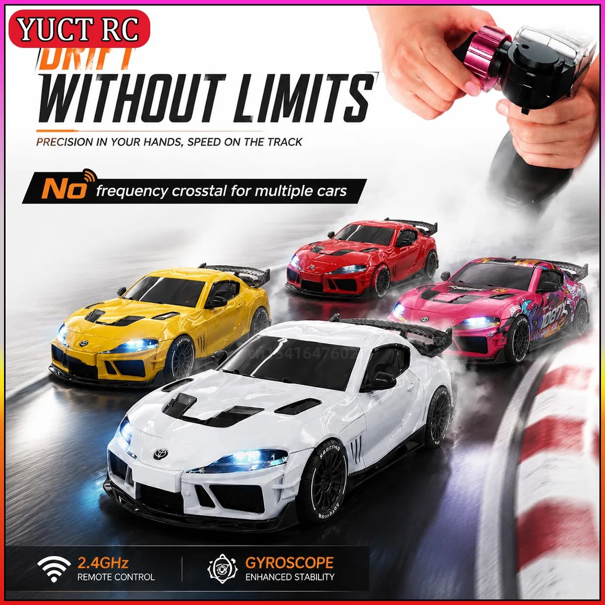 JXC SP4301 1087X Supra 1/43 Mini RC Cars 4WD Full-Scale with 2.4G Remote Contro Drift Racing with Cool Light Toys Gifts for Boys view 4