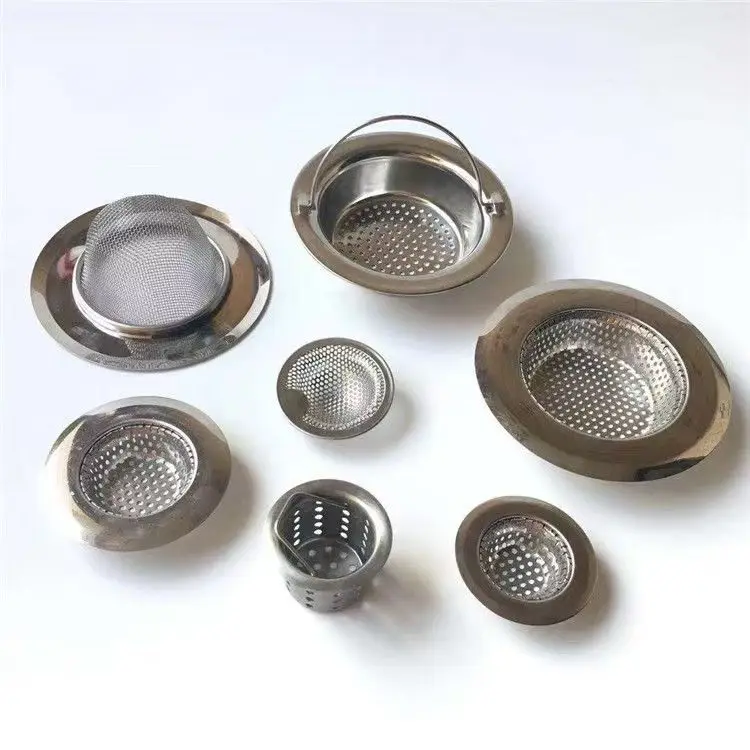Sink Strainer Kitchen Sink Grid Filter Stainless Steel Drain Hole Filter Trap Mesh Protection Against Clogging Kitchen Accessory