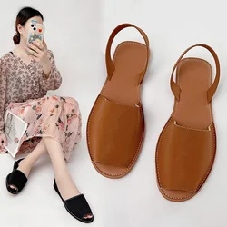 Shoes for Women 2024 New Summer Women's Sandals Stylish Open Toe Sandals Plus Size Outdoor Flat Beach Sandals Sandalias De Mujer