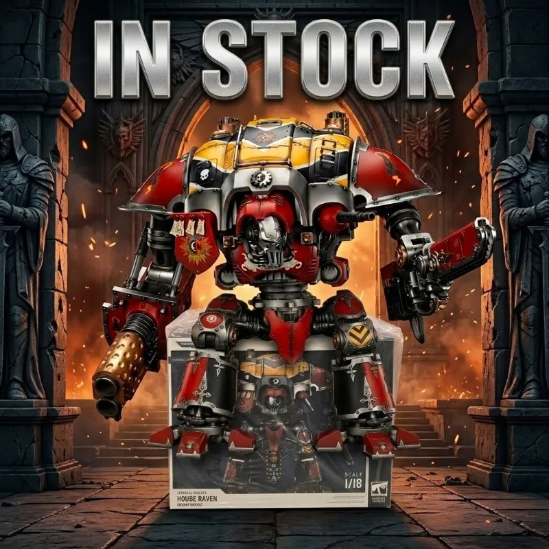 JOYTOY Warhammer 40k 1/18 Action Figures Imperial Knights House Raven Knight Errant in Stock Collect Model Gifts