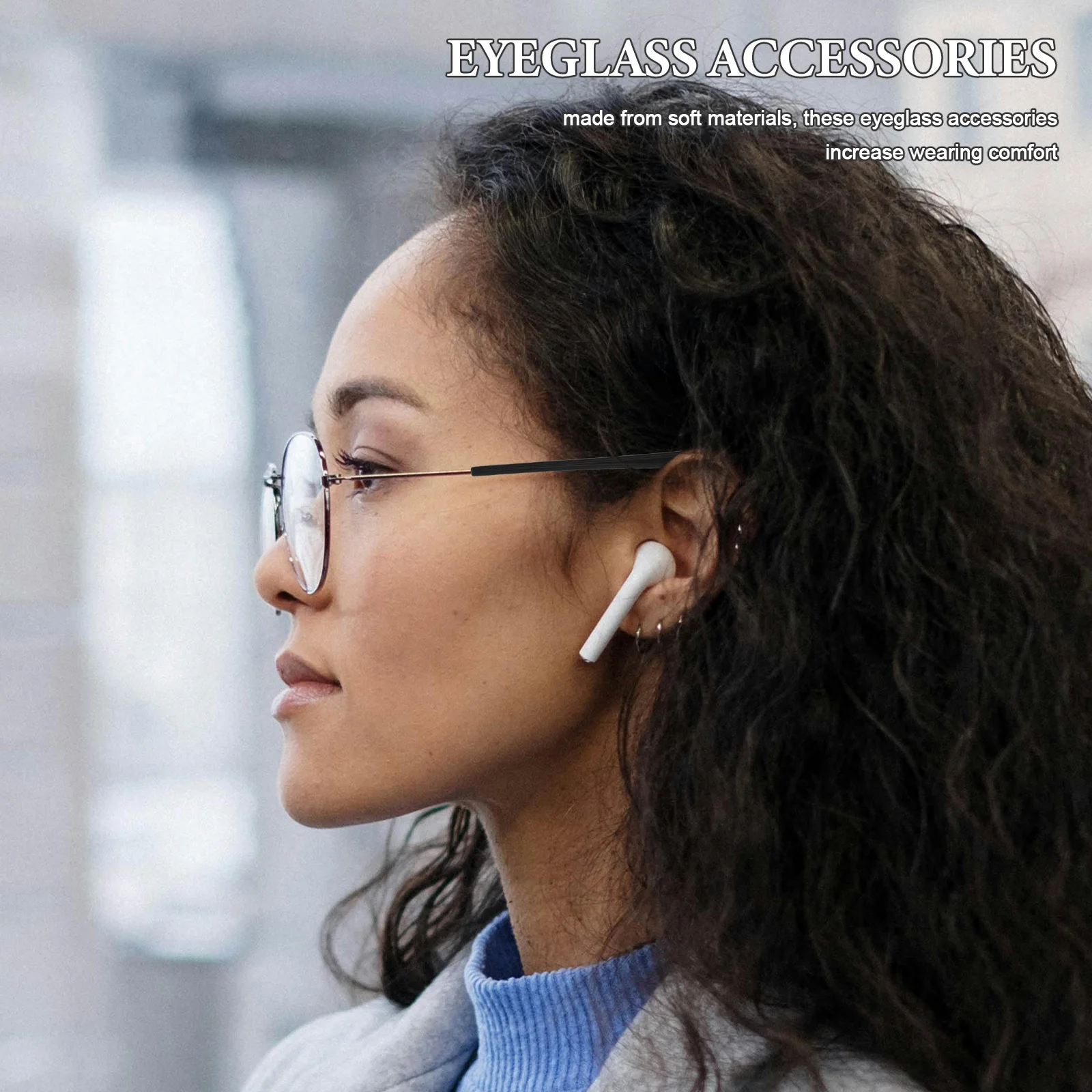 10 قطع من أطراف معبد النظارات المضادة للانزلاق، تصميم ناعم ومريح للتنفس للرياضات الخارجية والمكتب وإكسسوارات النظارات