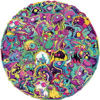50PCS Creative Colorful Strange Creatures Simple and Cute Stickers Handbooks Decoration DIY Phone Cases Water Cups Stickers