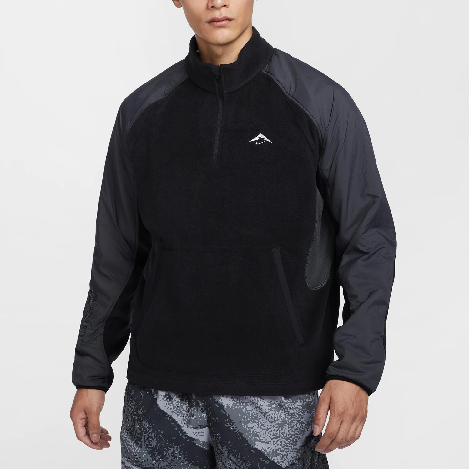 Nike Authentic Polartec Men's Polar Fleece Stand up Collar Sports Jacket FV9964-010