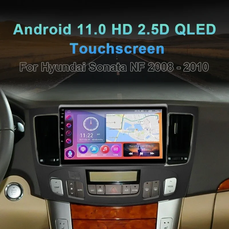 MAMSM Android 12 Car Radio For Hyundai Sonata NF 2008-2010 Video Multimedia Bluetooth Player Navigation GPS Carplay Autoradio