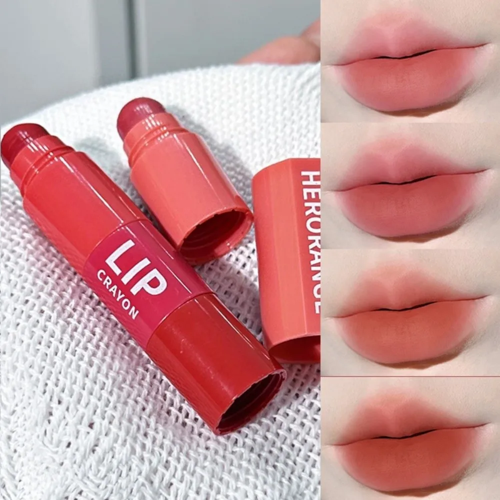 4pcs Matte Finish Mini Lipstick Set Long Lasting 4 Colors Lip Gloss Kit Non-stick Cup Grapefruit Red Matte Lipstick Daily Makeup