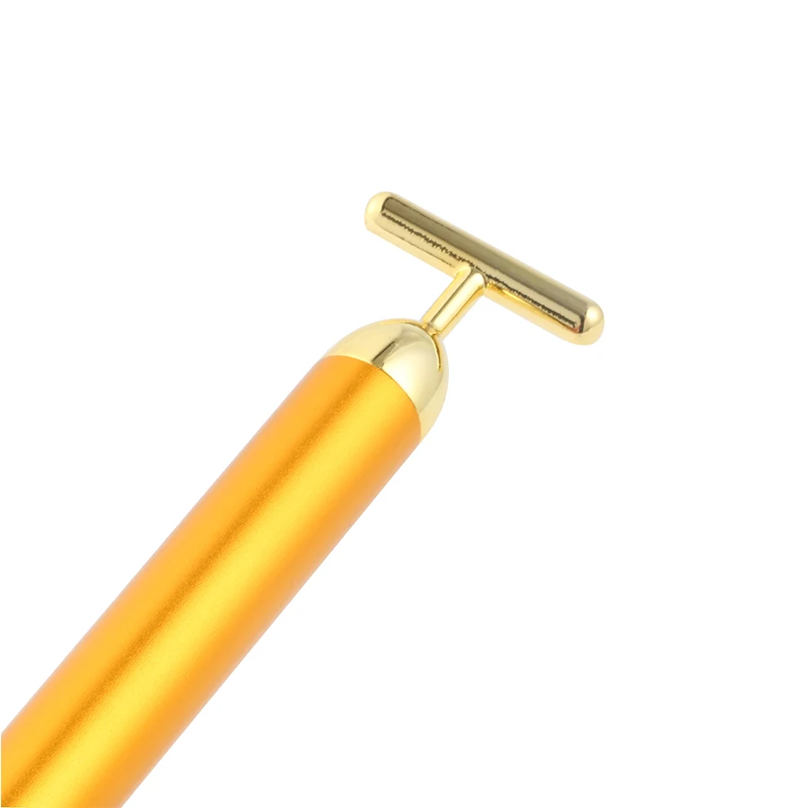 BEYONTH 24k T-vormig Vibrerend Hulpmiddel voor Gezichtsverlifting, Huidversteviging, Rimpels, Hoge Frequentie Massager, Gezichtsverzorging, Massagestok