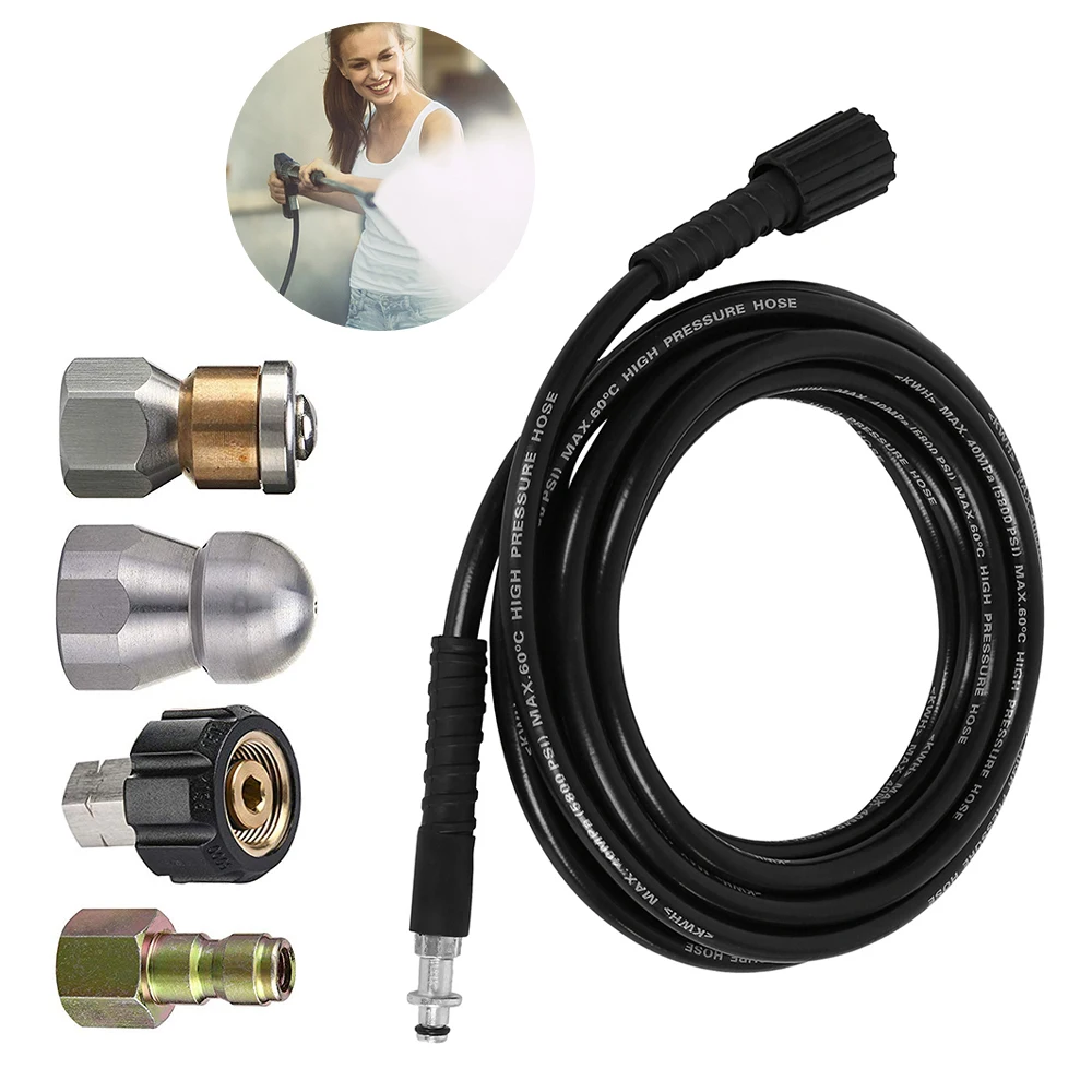 High Pressure Car Washer Hose Steel Wire Braid Car Washer Pipe Extension Hose Water Hose for Karcher K2 K3 K5K7 Pressure Cleaner