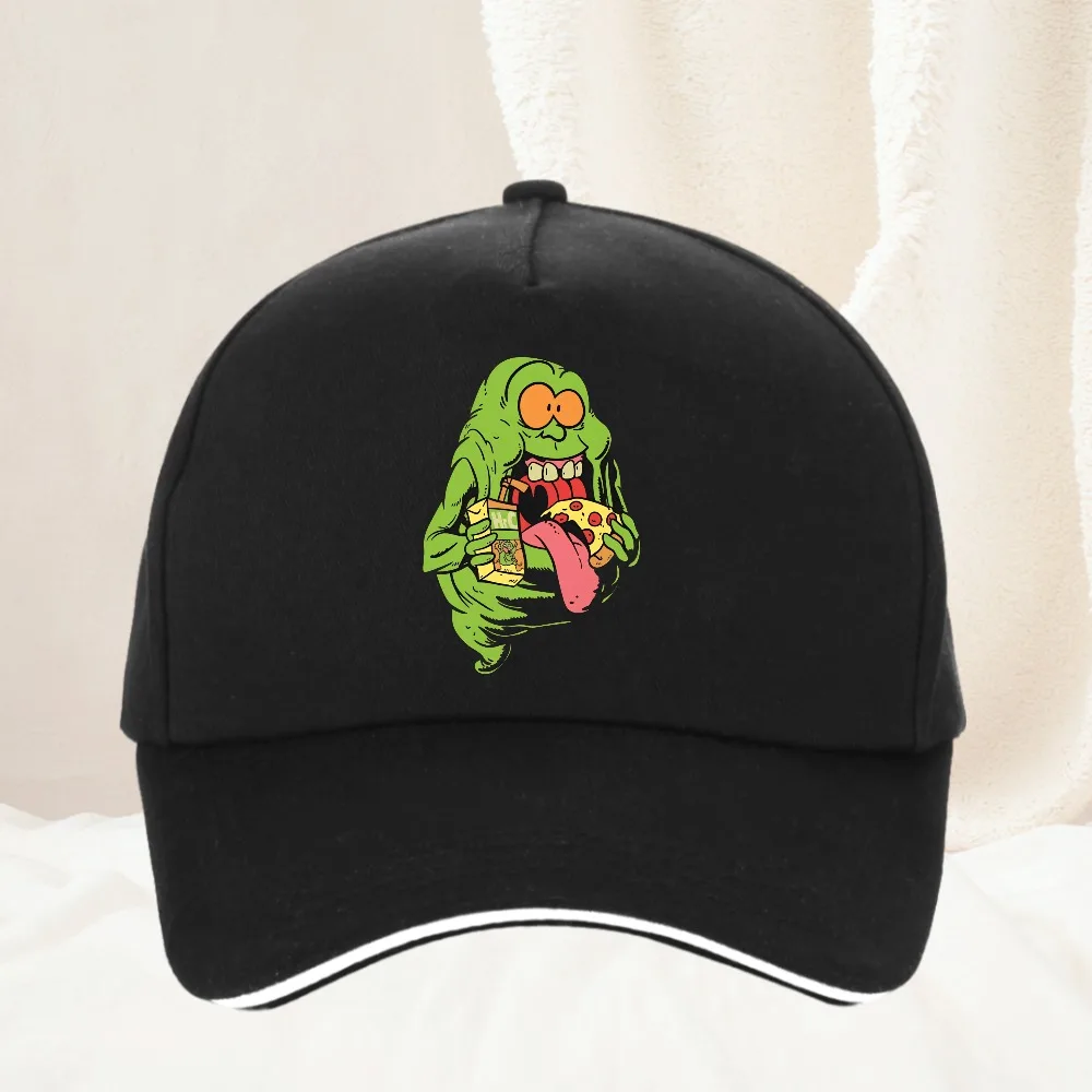 

Ghostbuster Slimer Pizza denim Hat Outdoor Adventures Hats Woman Baseball Cap For Men Adjustable Hats