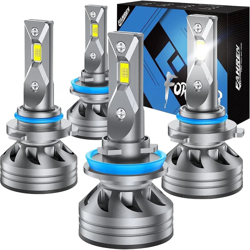 

H11 9005 Light Bulbs Combo, 800% Brighter 6500K H9 H8 HB3 Driving Light Bulbs with Fan, Plug and Play, Off-Road Use or Fog Ligh