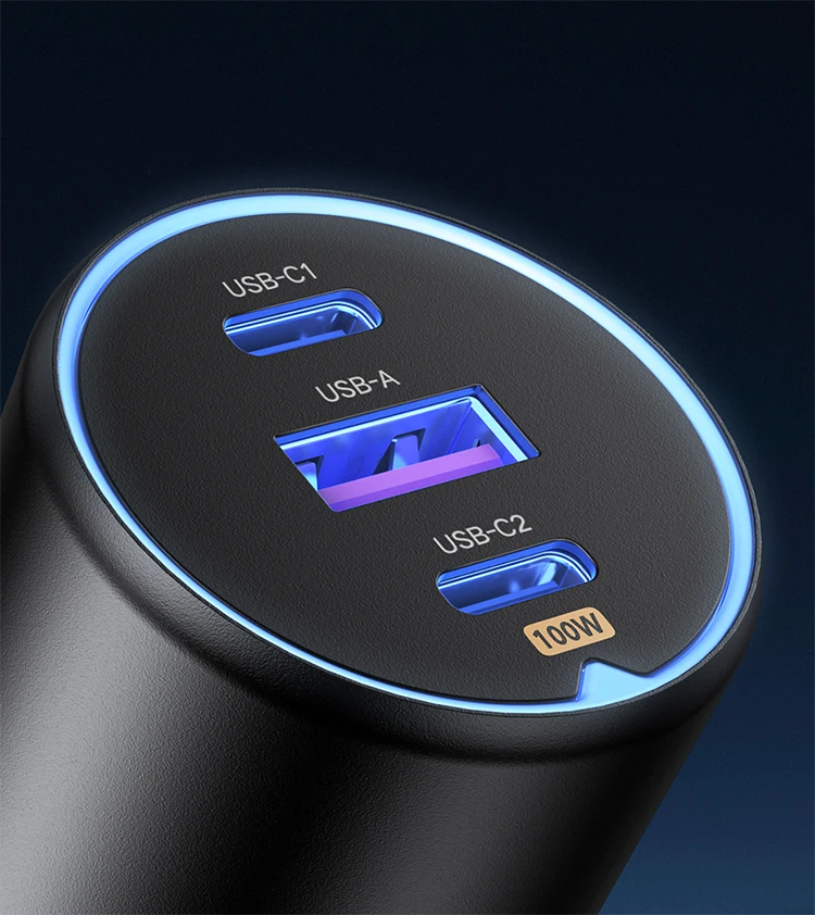UGREEN 130W USB C Fast Car Charger For Xiaomi iPhone 18 Samsung Galaxy S25 Laptops PD3.0 Fast Charging USB Type C Car Charger
