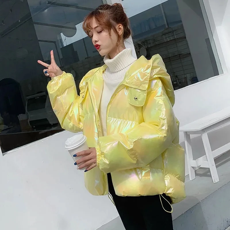 Bright Colorful Washable Down Cotton-padded Jacket New Korean Version Loose Winter Coat Design Sense Niche Cotton-padded Jackets