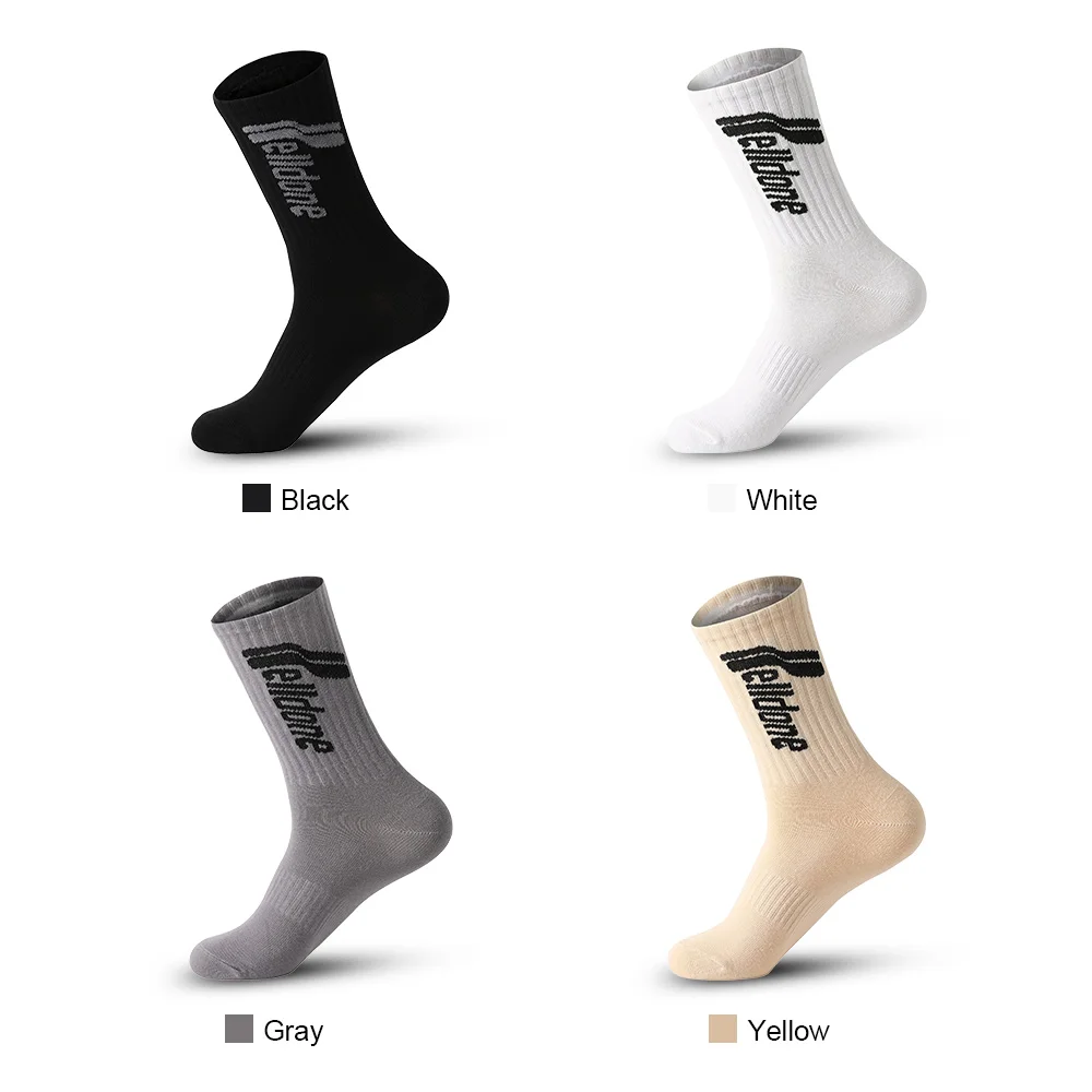 5 Pairs Cotton Men Socks black Sweat Absorbent Comfortable Running Sports Socks Breathable Basketball Meias Socks exercise