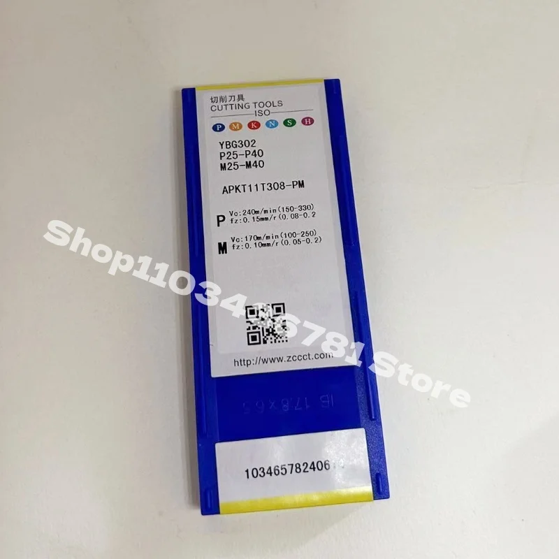 

ZCC.CT APKT11T304-PM YBG302 /APKT11T308-PM YBG302 /APKT11T312-PM YBG302 /APKT11T316-PM YBG302 CNC blade carbide inserts 10Pcs