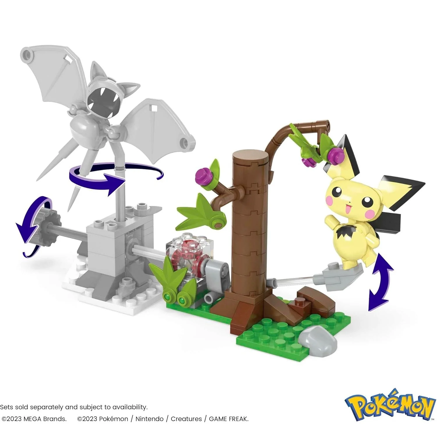 Mega Pokemon Quest in Pichu Forest Building Set 84pcs Blocks with Movement HPB59 without Box view 4