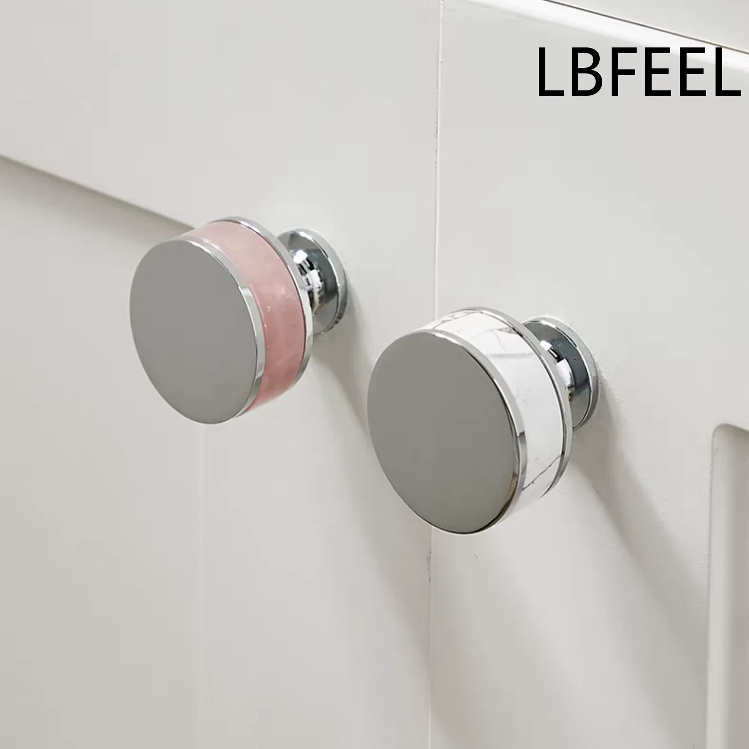 Unique White Pink Crystal Drawer Knobs Silver Brass Bronze Walnut Cupboard Wardrobe Dresser Pull Wood Furniture Handles LBFEEL