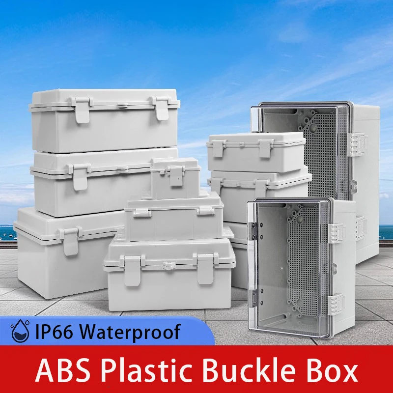 IP66 Waterproof Transparent Cover Enclosure Juction Box ABS Plastic Outdoor power distribution box Electronic Instrument Case