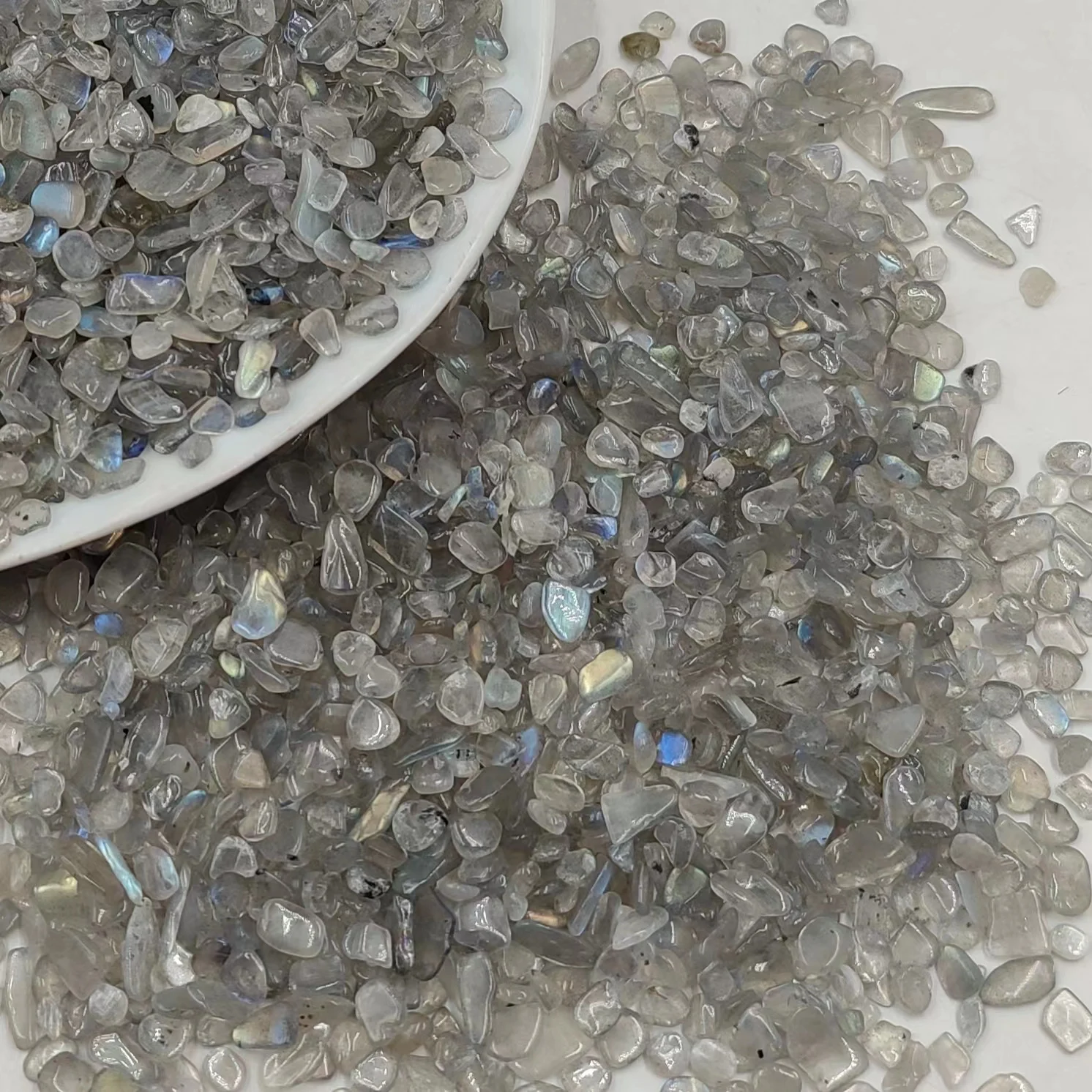 Natural Stone Labradorite Grey Moonstone Chip Gravel Crystals Stones Healing Mineral Gemstone Home Decoration Spiritual Products view 3
