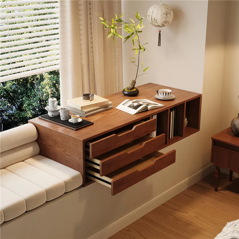 bay window cabinet with drawers, window sill, sofa side, desk, bookcase, integrated multi-functional storage locker