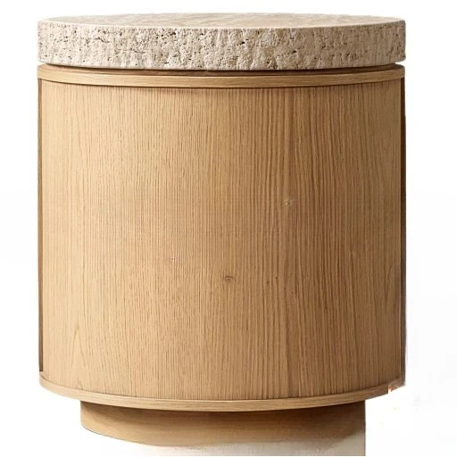 طاولة قهوة فاخرة من الخشب الصلب الأمريكي مصنوعة من الخشب الصلب بالإضافة إلى تصميم سطح المكتب الرخامي وطاولة جانبية لطاولة القهوة المنزلية