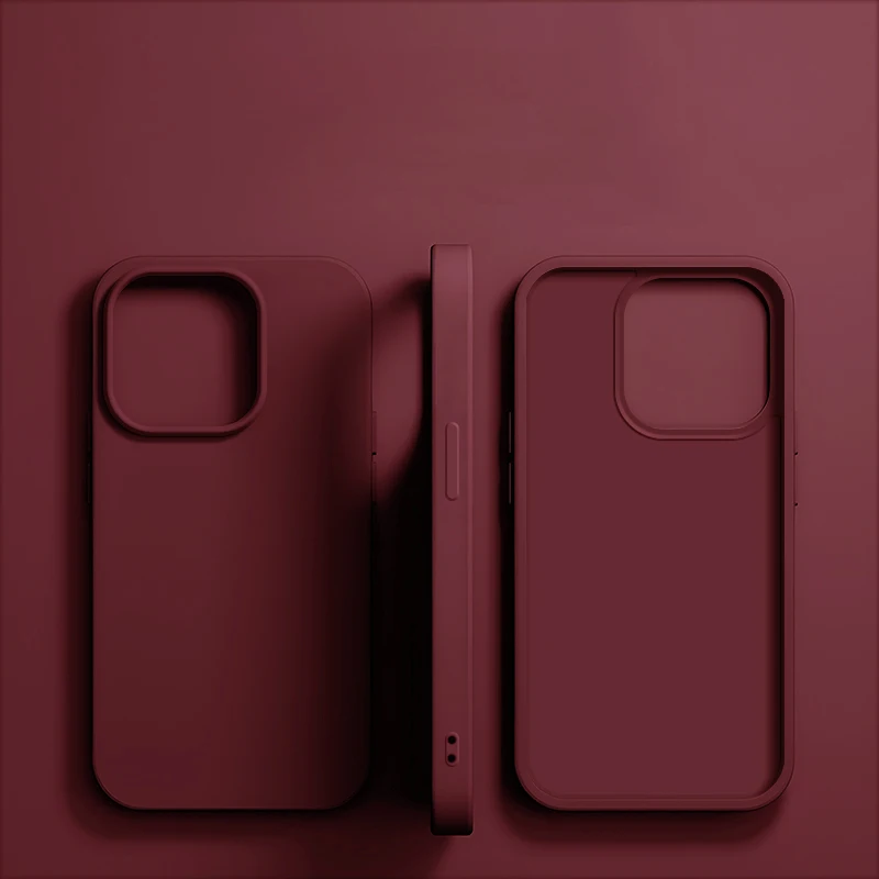 Apple iPhone 11 13 12 14 15 16 Pro Max 케이스 iPhone 15 Plus 충격 방지 보호 커버 용 고급 액체 실리콘 전화 케이스
