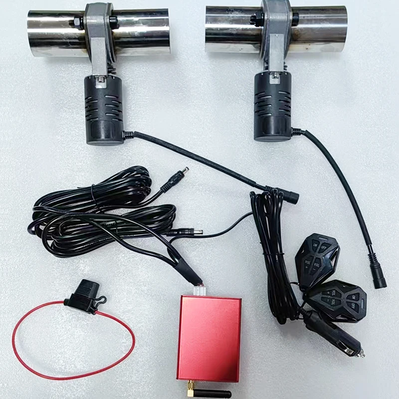 Image of Universal Auto Aktive Auslassventil Doppel Schalldämpfer Bypass Ausschnitt Ventile Fernbedienung Einstellbare Sounds Modifikation Kit