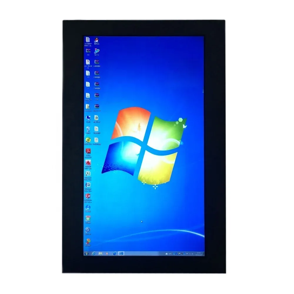 Wall Mount vertical 1500 nits brightness touch monitor with RS232 for control brightness