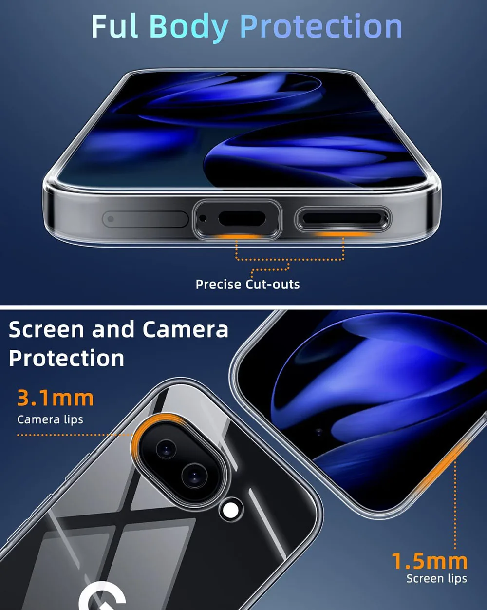Ultra Thin Soft Case For Google Pixel 10 9 Pro XL 10A 9A 8 8A 7 7A 6 6A Pro Clear Silicone Cover Shockproof Slim TPU Shell Coque view 6
