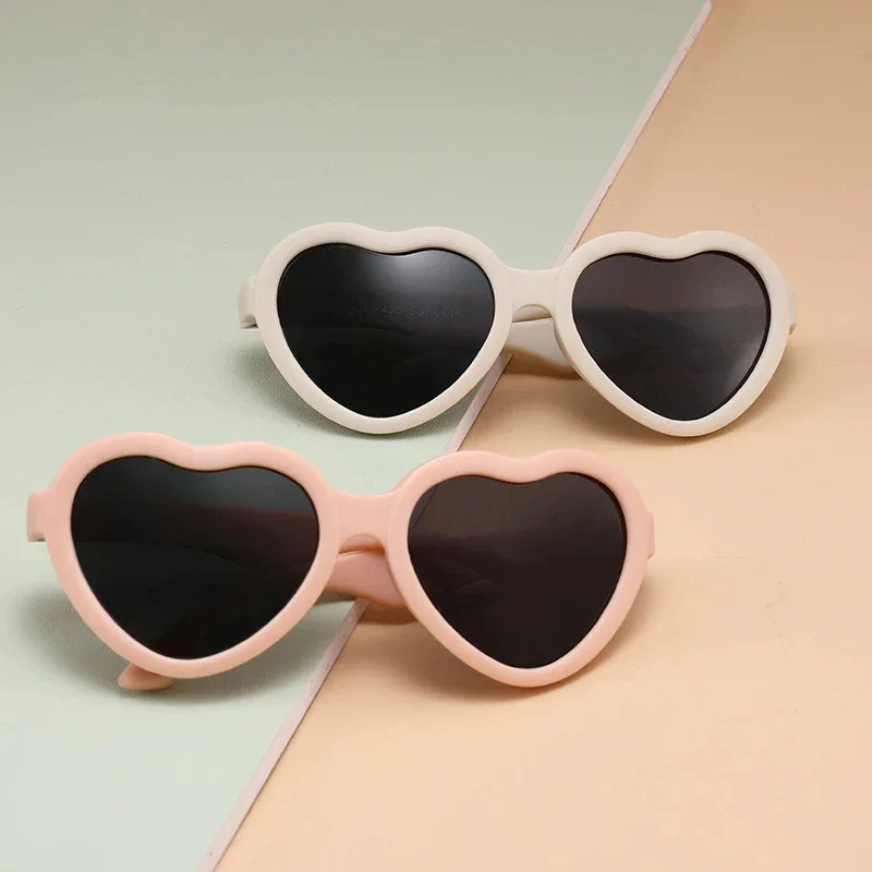 Fashion Heart Shaped Sunglasses Baby Girl Polarized UV Protection Toddler Shades 0-24 Months