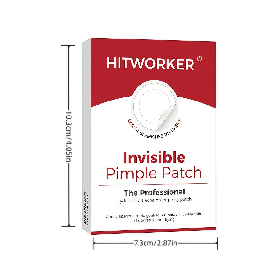 12/24/48 Hitwalker acne patches, hydrogel patches, 24-hour protection, invisible coverage, non irritating, suitable for sensitiv image 2