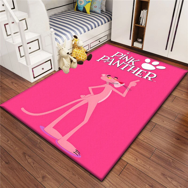 Cute Pink Panther cartoon Carpet, Living room Bedroom floor mat Kitchen mat Bedroom Mat,bedroom decor birthday gift Yoga mat