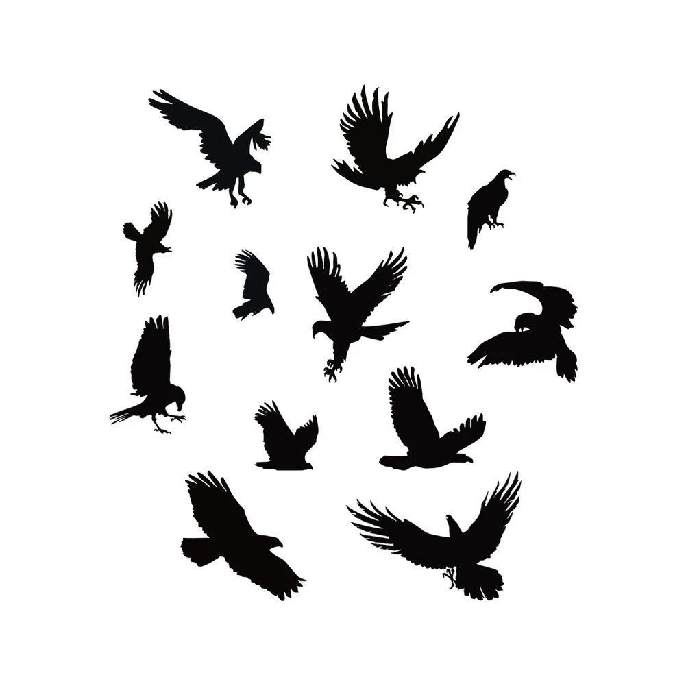 Non-Adhesive Bird Silhouette Clings for Windows That Provide Year-Round Protection Against Avian and Visual Interest